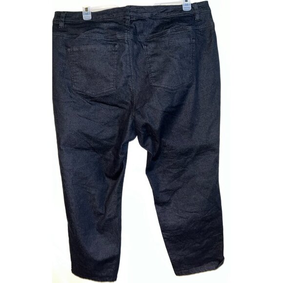 Lane Bryant Women's Plus Size 22 Black Denim Jeans Cotton Blend - Picture 2 of 3